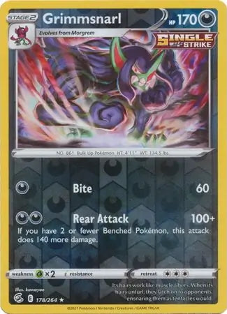 Fusion Strike Grimmsnarl #178/264 reverse holo